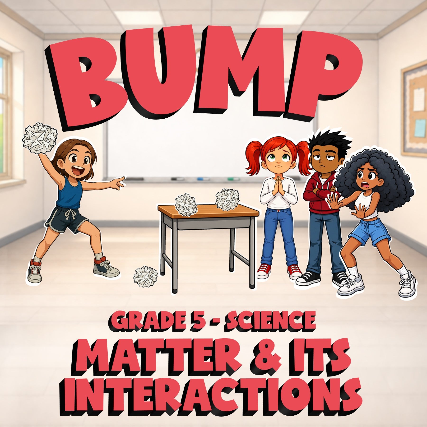 Matter & Its Interactions BUMP Science Game - No Prep Grade 5 Review Activity