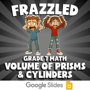 Volume of Prisms & Cylinders FRAZZLED Math Game - No Prep Grade 7 Review