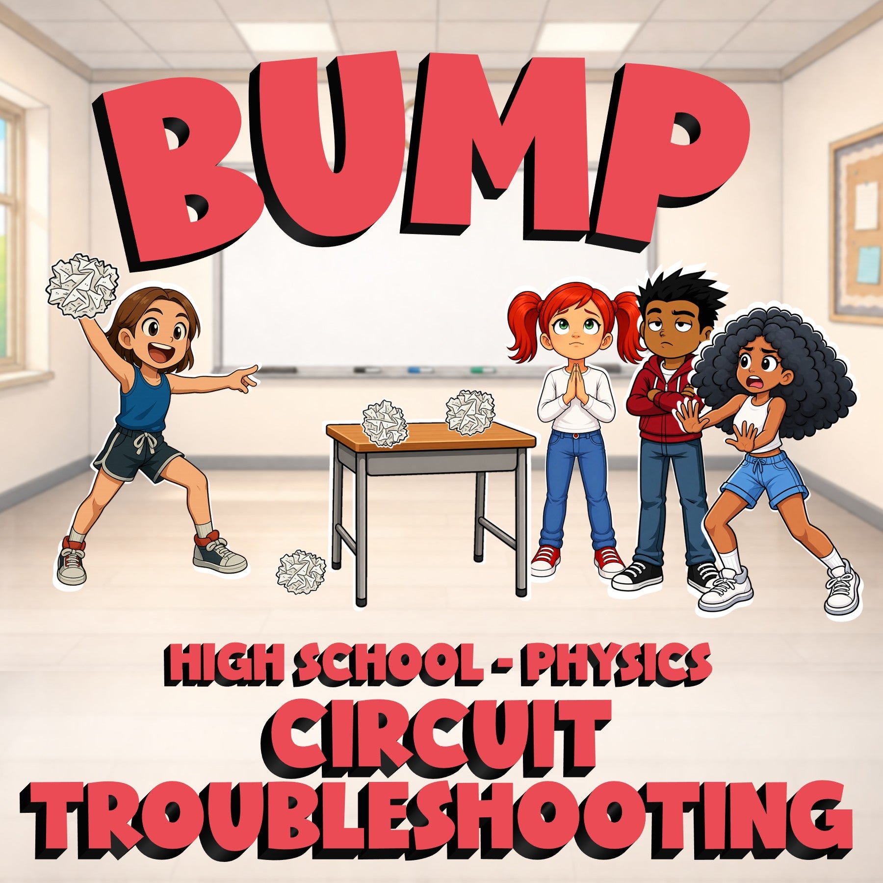 Circuit Troubleshooting BUMP Science Game - No Prep Physics Review Activity