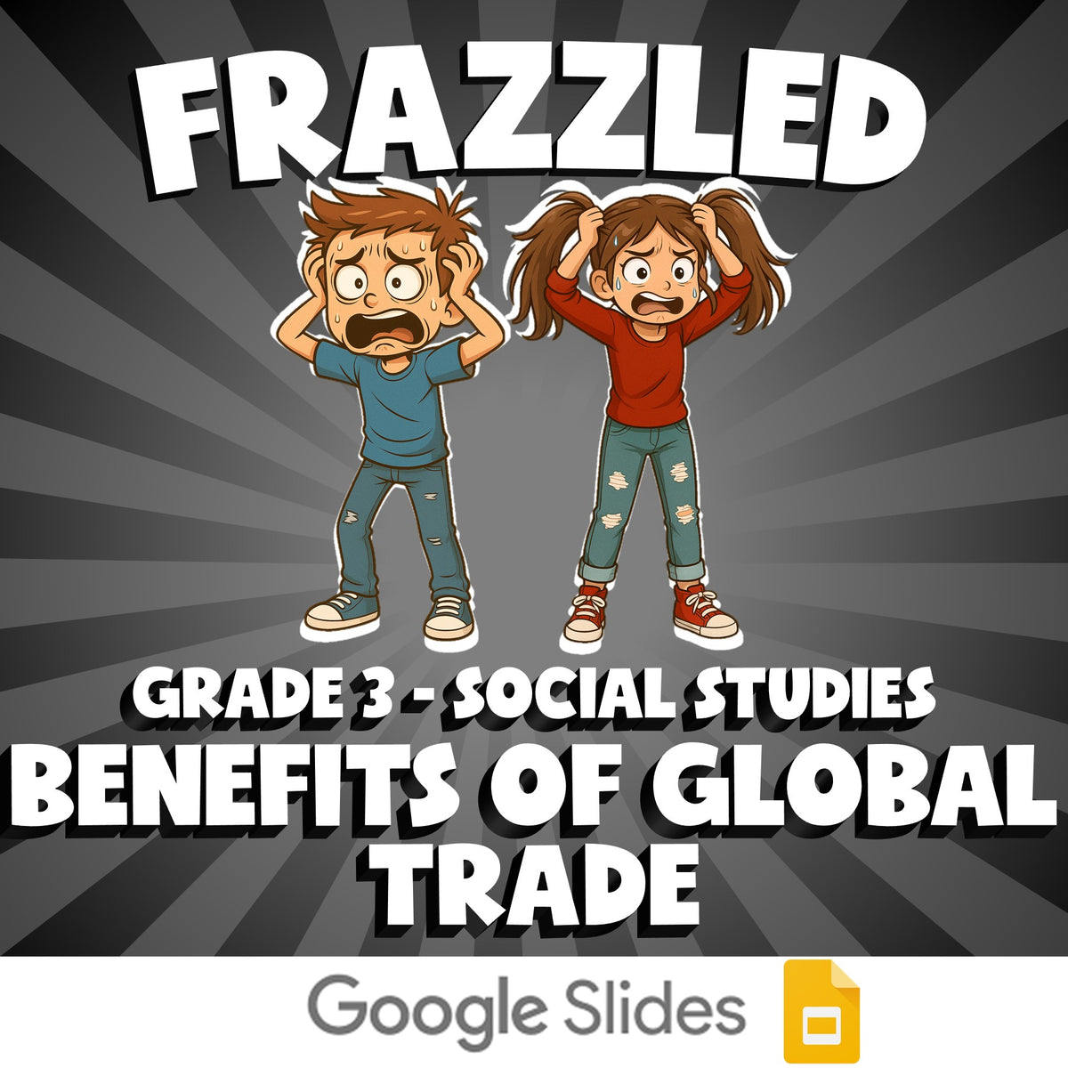 Benefits of Global Trade FRAZZLED Socials Game - No Prep Grade 3 Review Activity