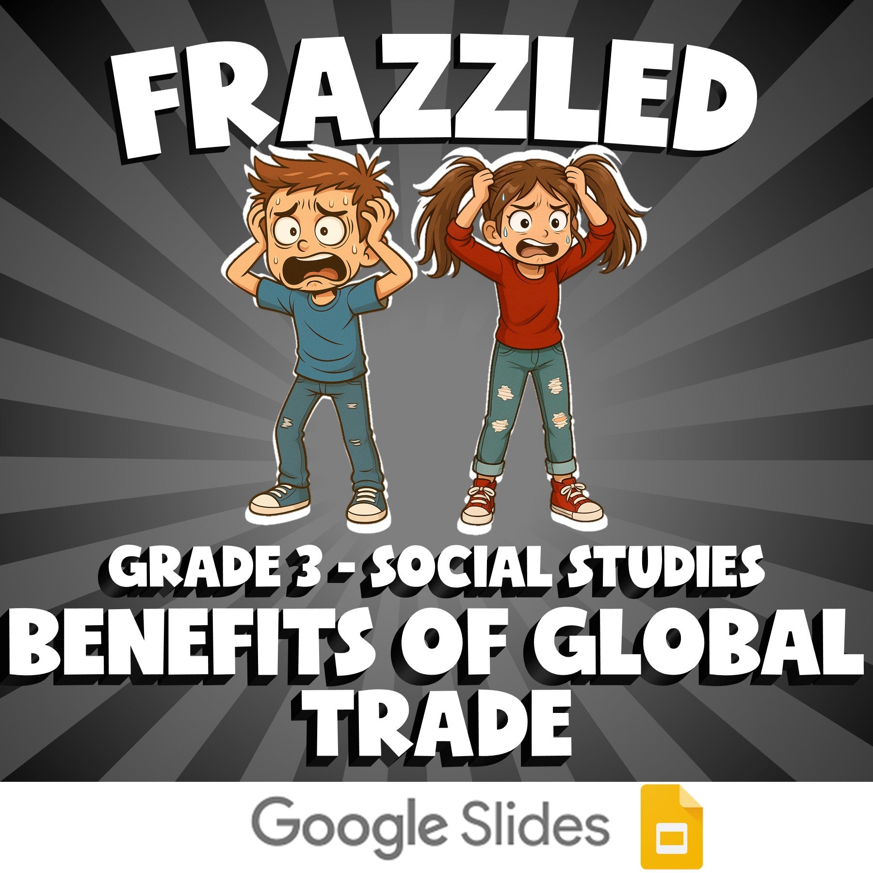 Benefits of Global Trade FRAZZLED Socials Game - No Prep Grade 3 Review Activity