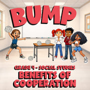 Benefits of Cooperation BUMP Socials Game - No Prep Grade 4 Review Activity