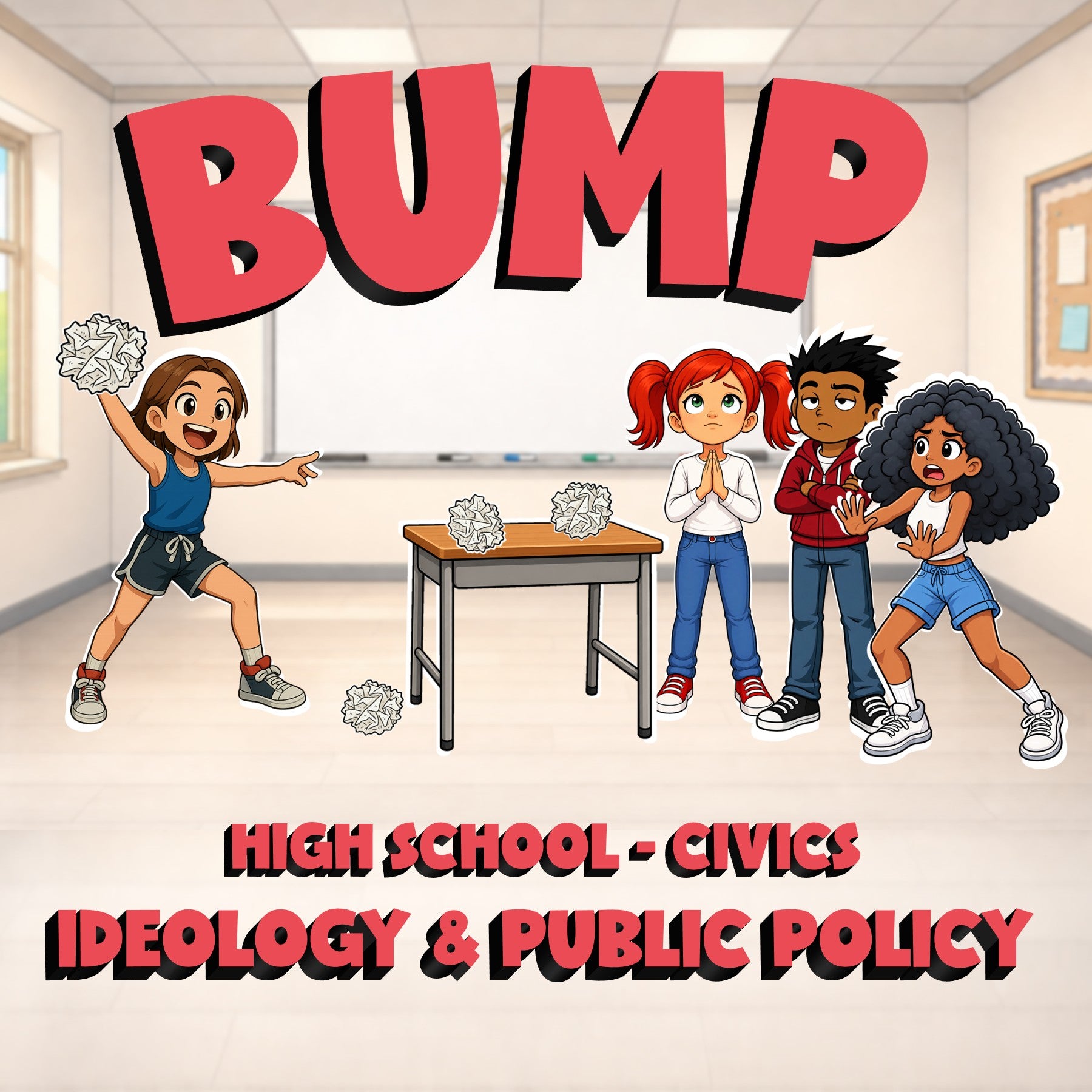 Ideology & Public Policy BUMP Civics Game - No Prep Review Activity