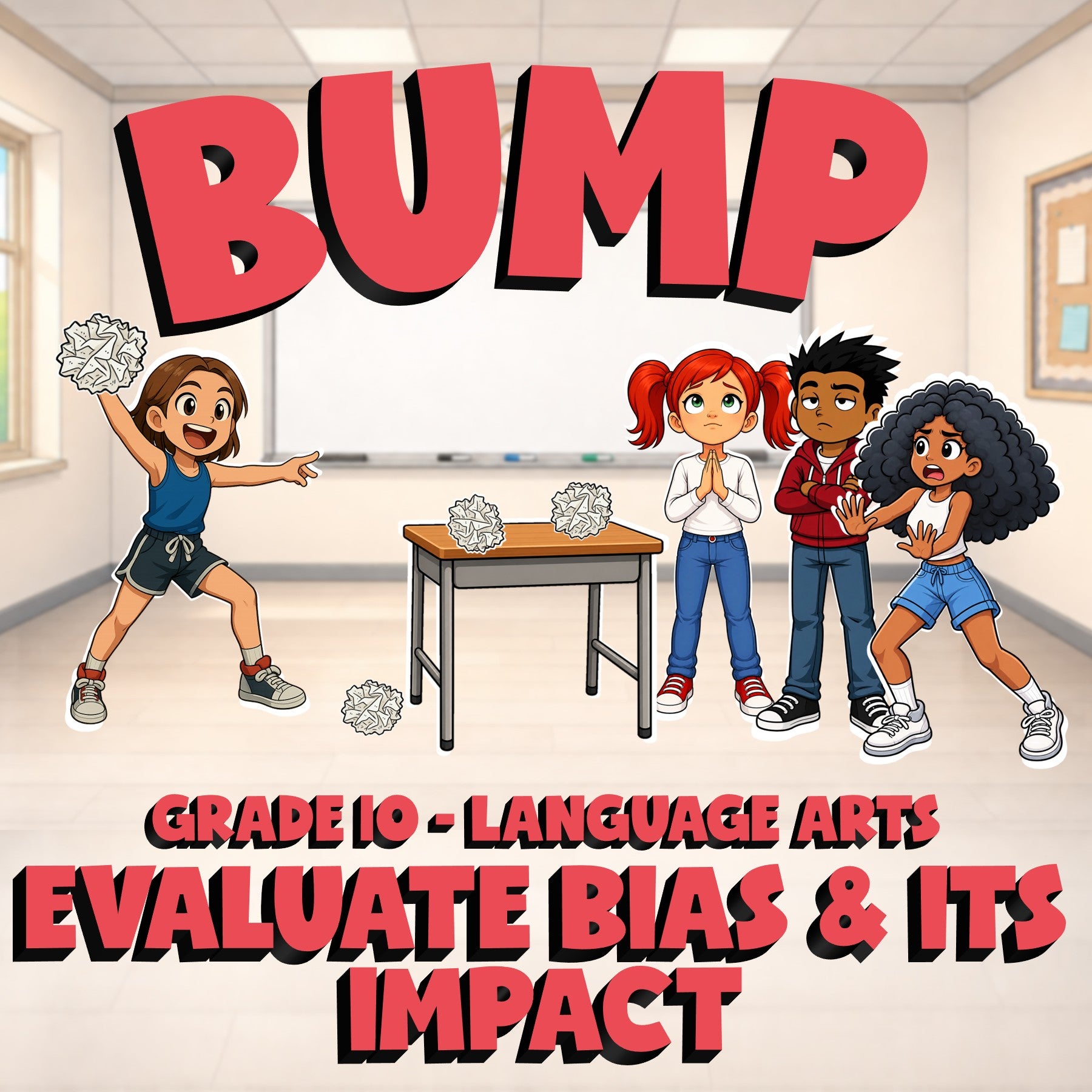 Evaluate Bias & Its Impact BUMP ELA Game - No Prep Grade 10 Review Activity