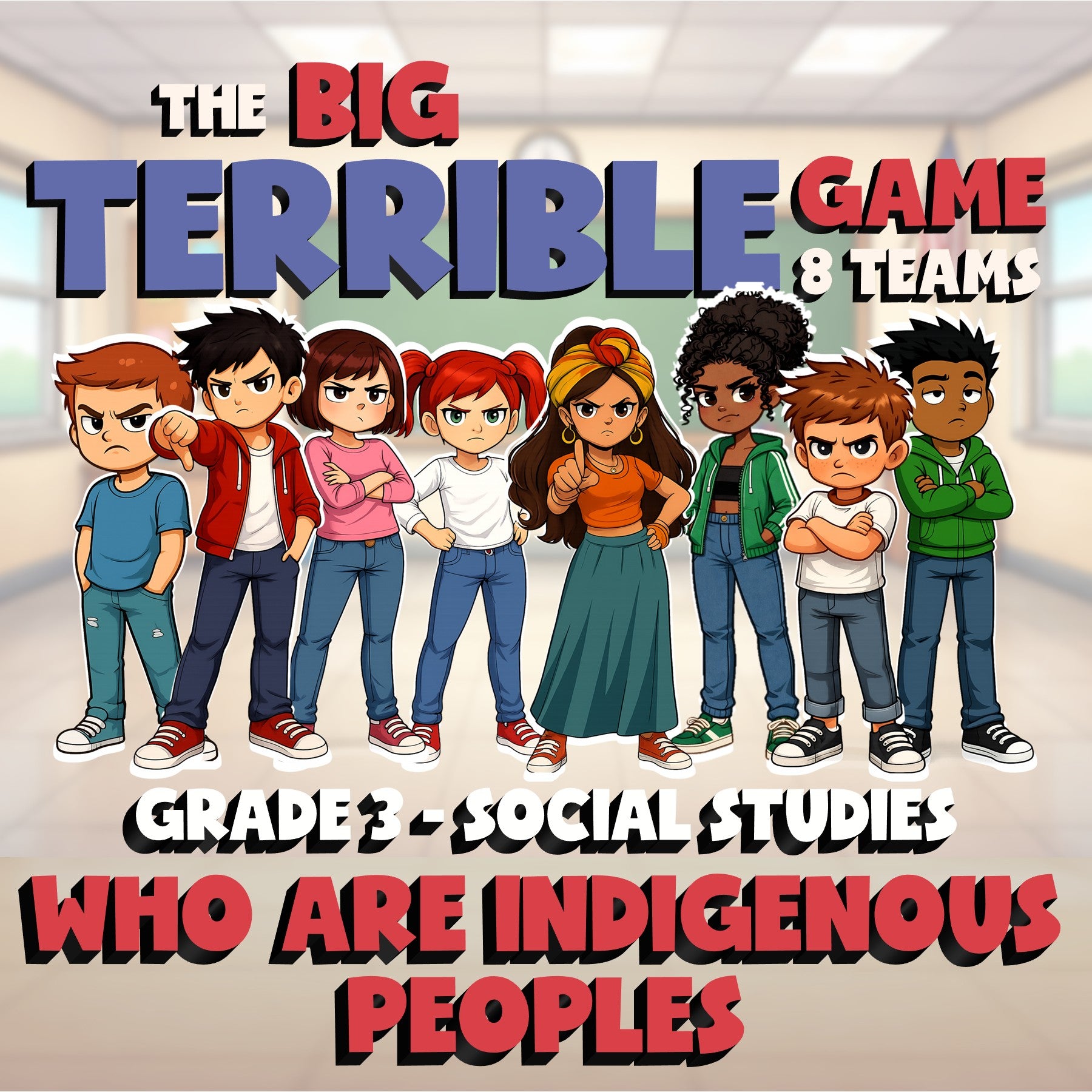 Who Are Indigenous Peoples BIG TERRIBLE GAME - No Prep Grade 3 Socials Review