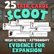 Evidence for Expansion SCOOT TASK CARDS Science Game - No Prep Astronomy Review