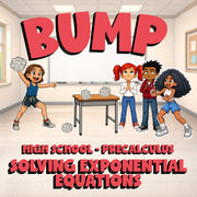 Solving Exponential Equations BUMP Math Game - No Prep PreCalculus Review