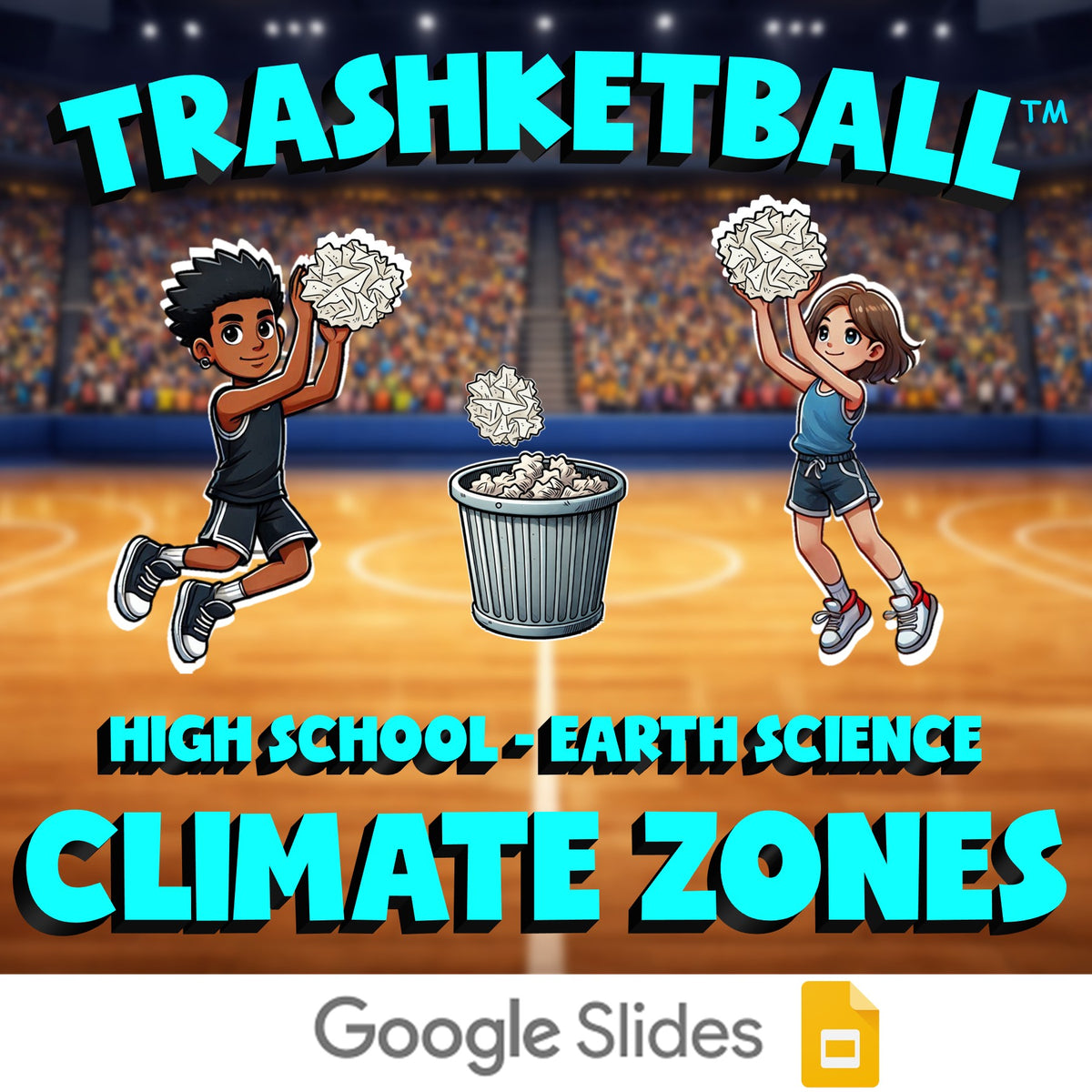Climate Zones TRASHKETBALL Game - No Prep Earth Science Review Activity