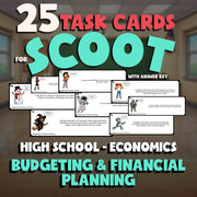 Budgeting & Financial Planning SCOOT TASK CARDS Economics Game - No Prep Review