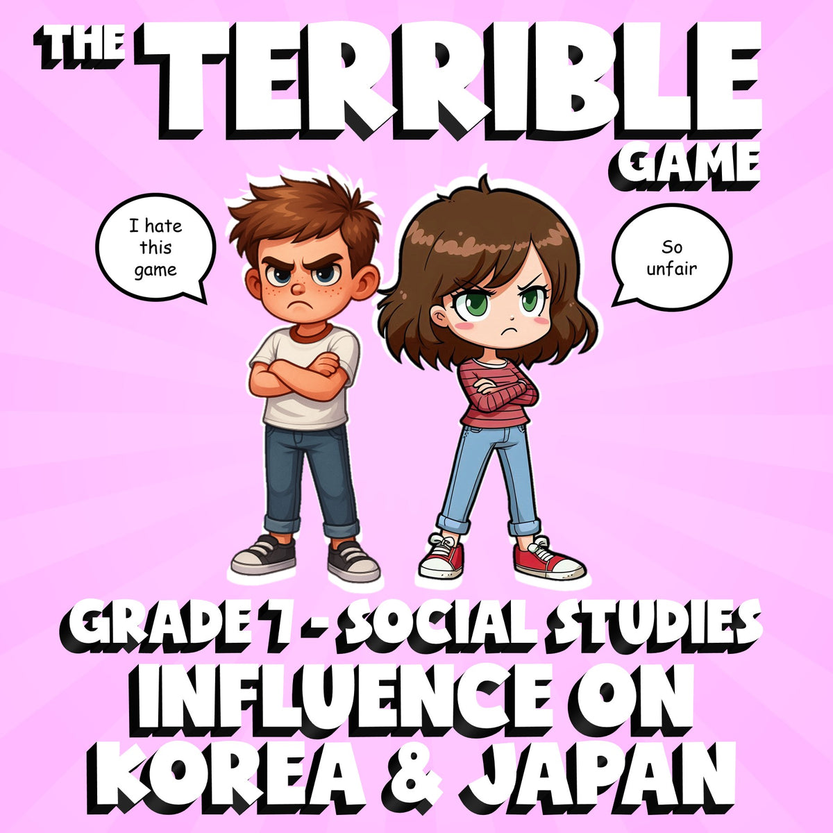 Influence on Korea & Japan THE TERRIBLE GAME - No Prep Grade 7 Socials Review