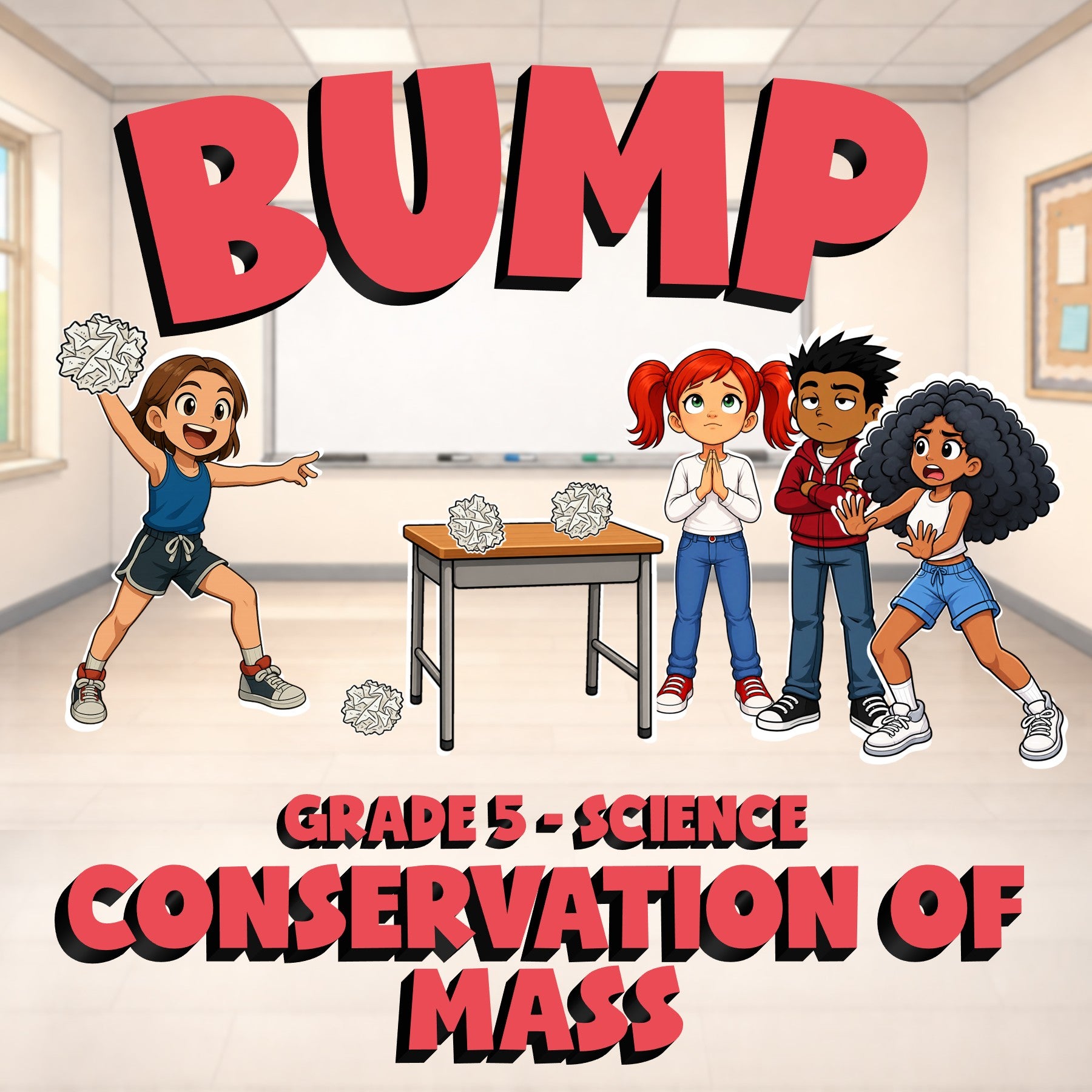 Conservation of Mass BUMP Science Game - No Prep Grade 5 Review Activity