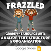 Analyze Text Structure & Organization FRAZZLED ELA Game - No Prep Grade 4 Review