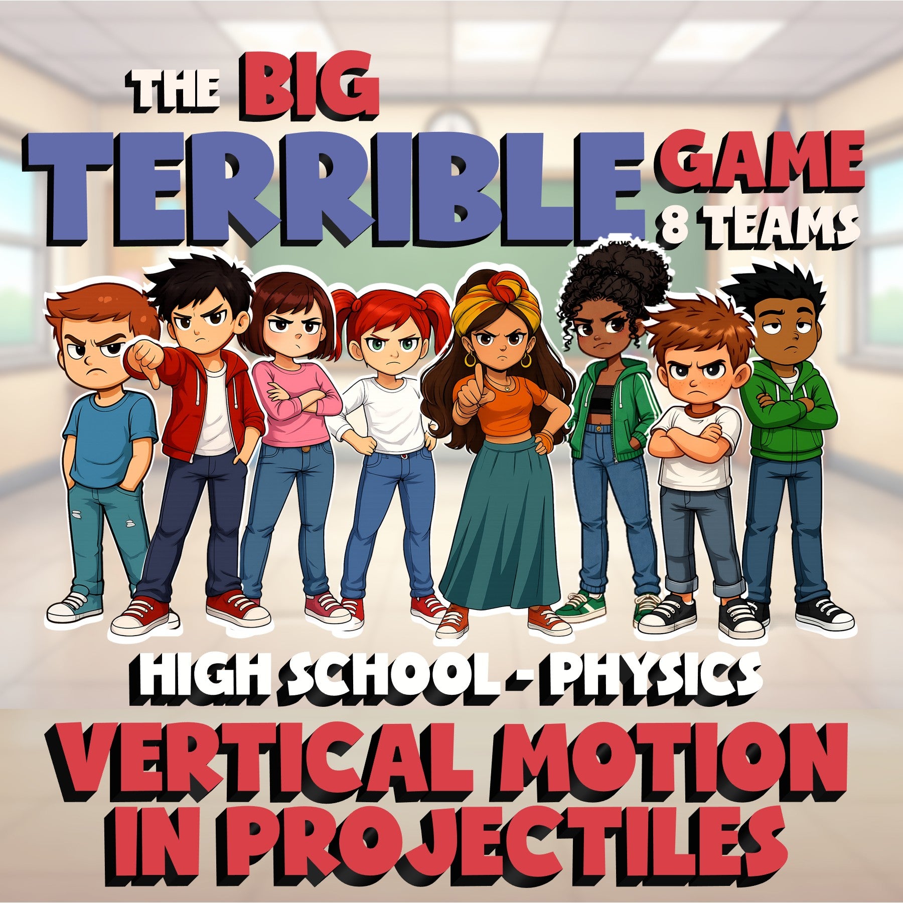 Vertical Motion in Projectiles BIG TERRIBLE GAME - Physics Science Review