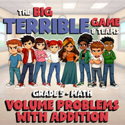 Volume Problems with Addition BIG TERRIBLE GAME - No Prep Grade 5 Math Review