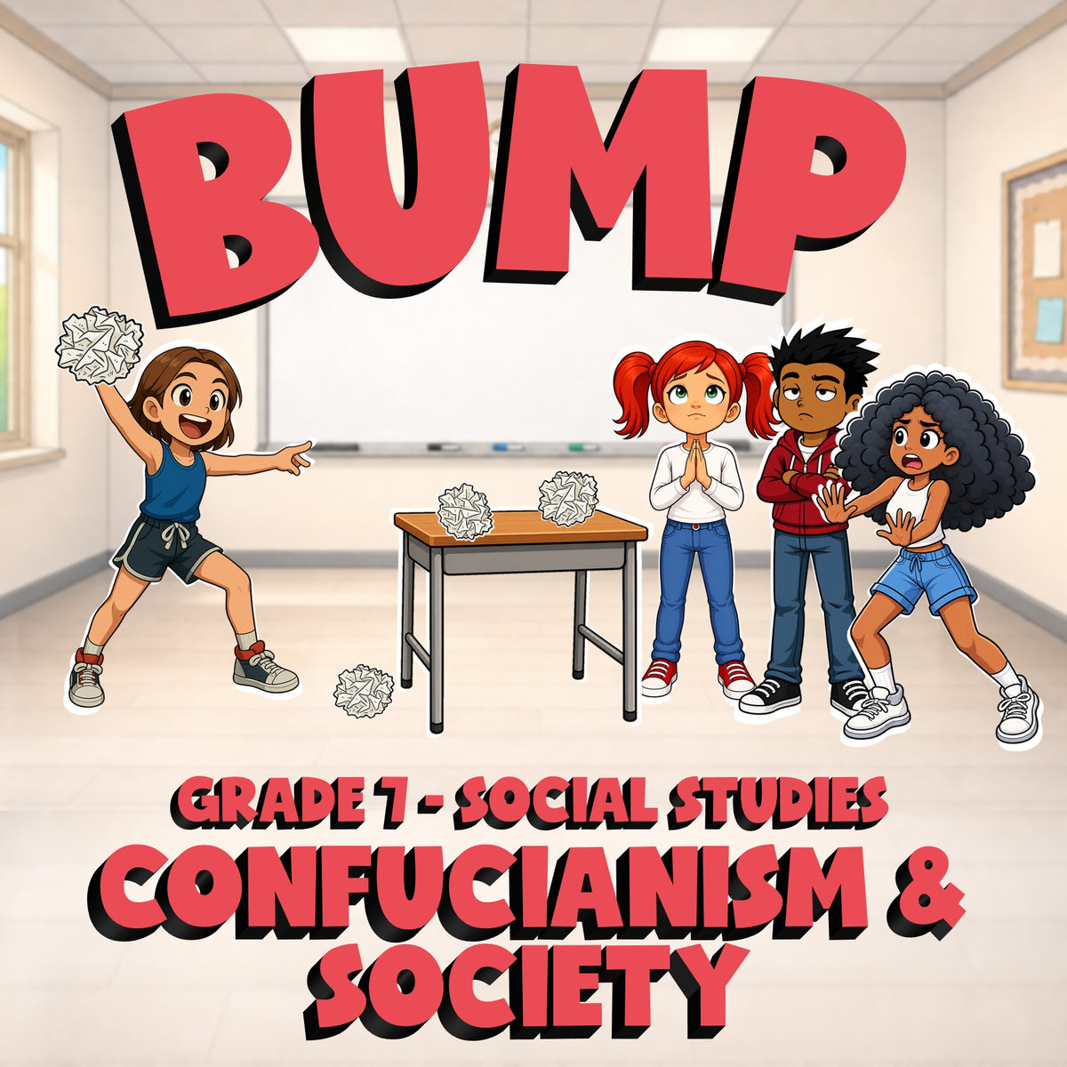 Confucianism & Society BUMP Socials Game - No Prep Grade 7 Review Activity