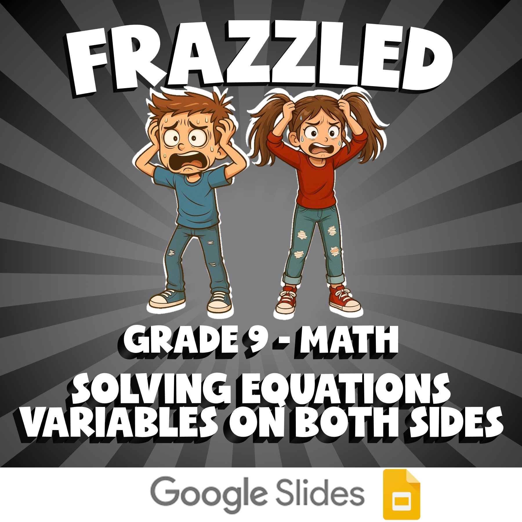 Solving Equations Variables on Both Sides FRAZZLED Math Game - No Prep Grade 9