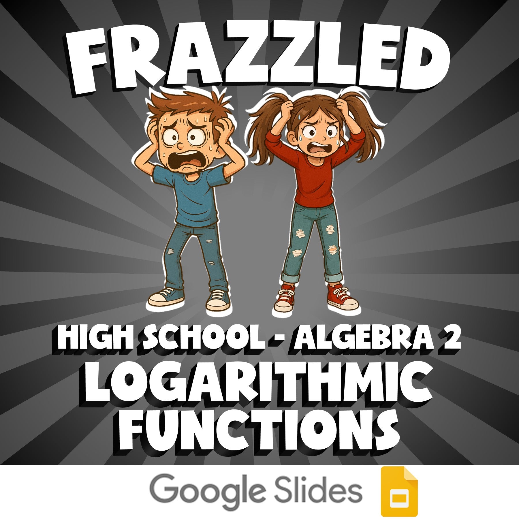 Logarithmic Functions FRAZZLED Math Game - No Prep Algebra 2 Review Activity