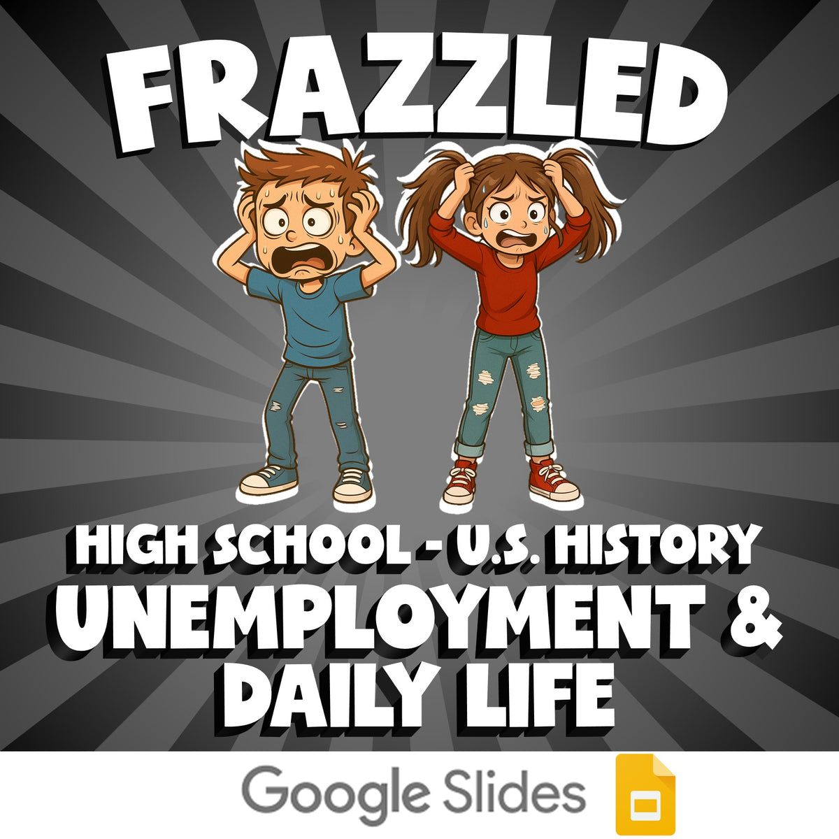 Unemployment & Daily Life FRAZZLED U.S. History Game - No Prep Review Activity