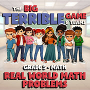 Real World Math Problems BIG TERRIBLE GAME - No Prep Grade 5 Math Review