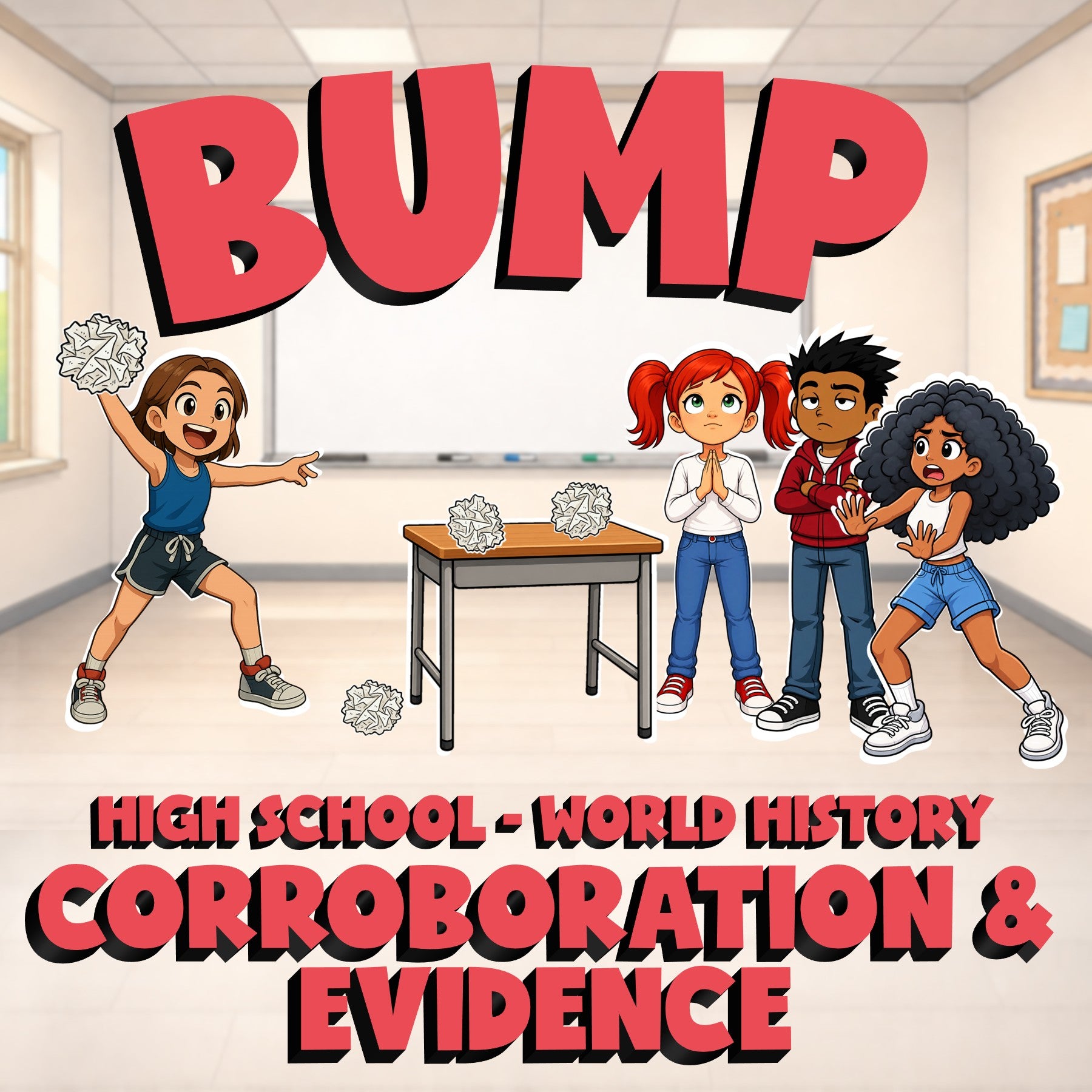 Corroboration & Evidence BUMP Game - No Prep World History Review Activity