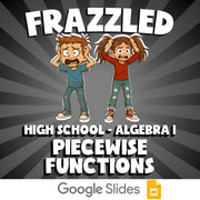 Piecewise Functions FRAZZLED Math Game - No Prep Algebra 1 Review Activity