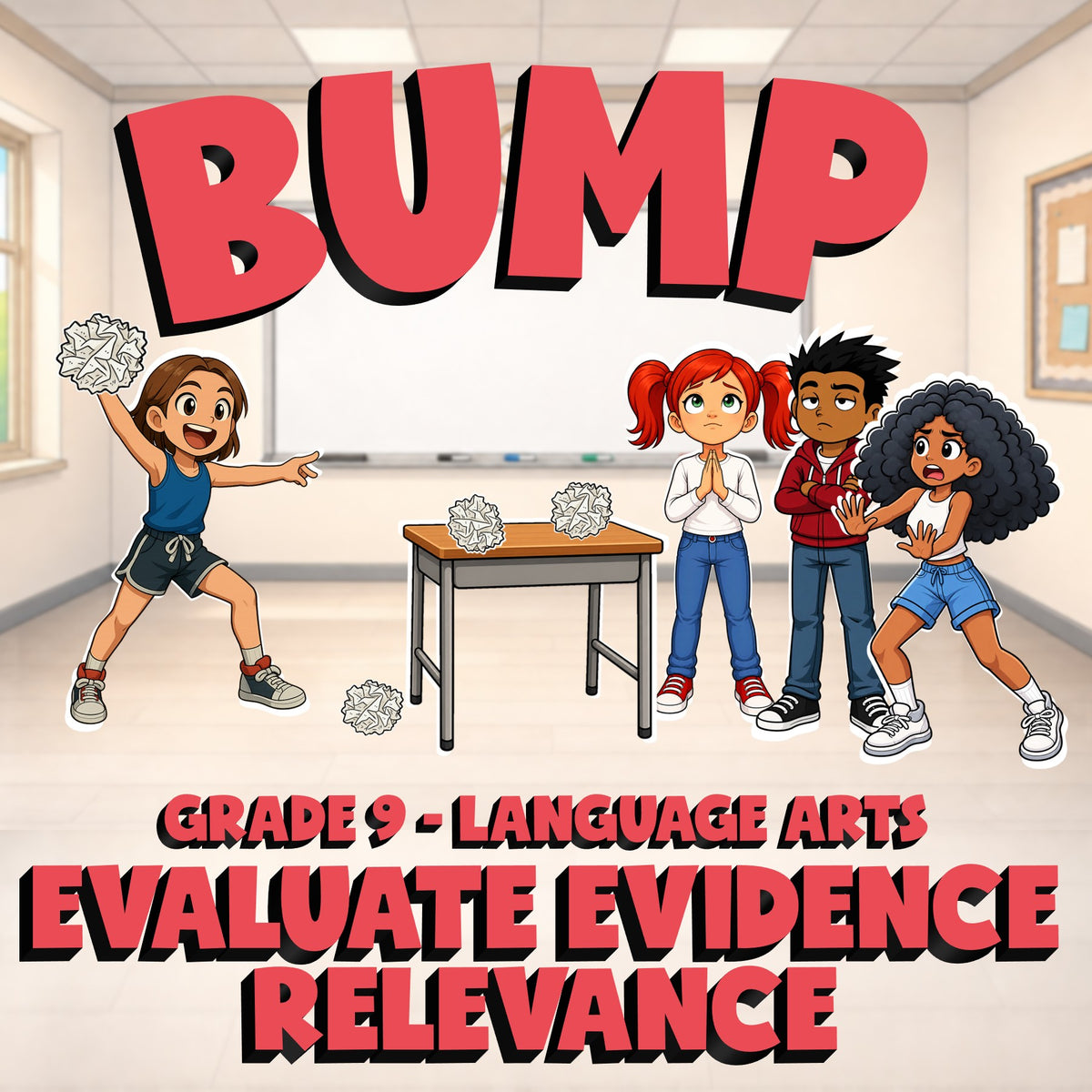Evaluate Evidence Relevance BUMP ELA Game - No Prep Grade 9 Review Activity