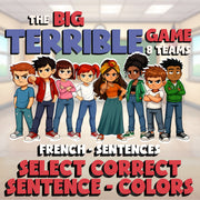 Select Correct Sentence - Colors BIG TERRIBLE GAME - No Prep French Exercise