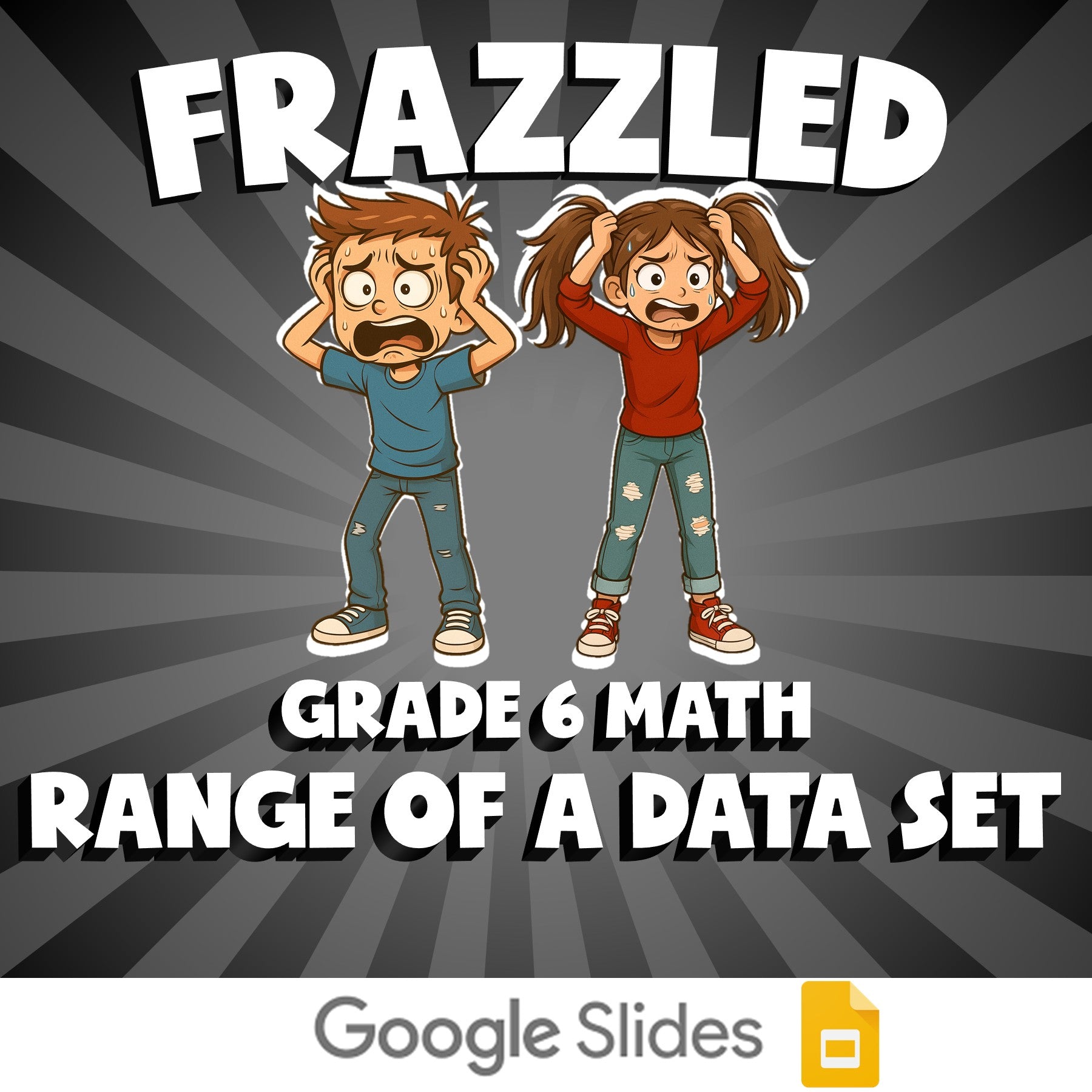 Range of a Data Set FRAZZLED Math Game - No Prep Grade 6 Review Activity