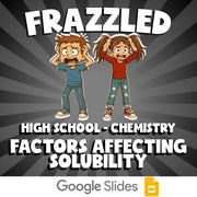 Factors Affecting Solubility FRAZZLED Science Game - No Prep Chemistry Review