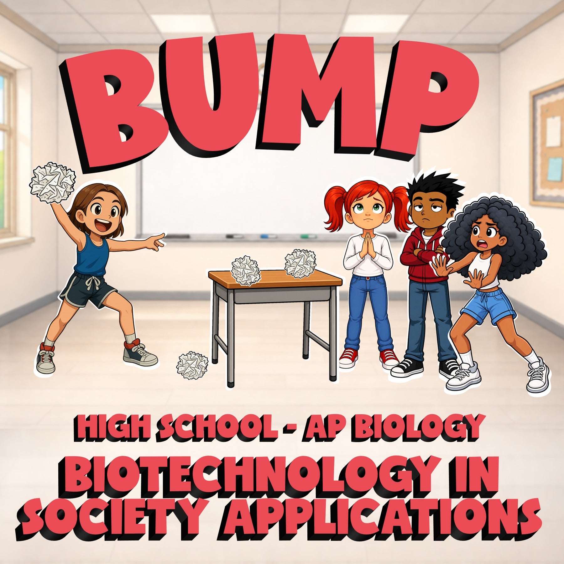 Biotechnology in Society Applications BUMP Science Game - No Prep AP Biology