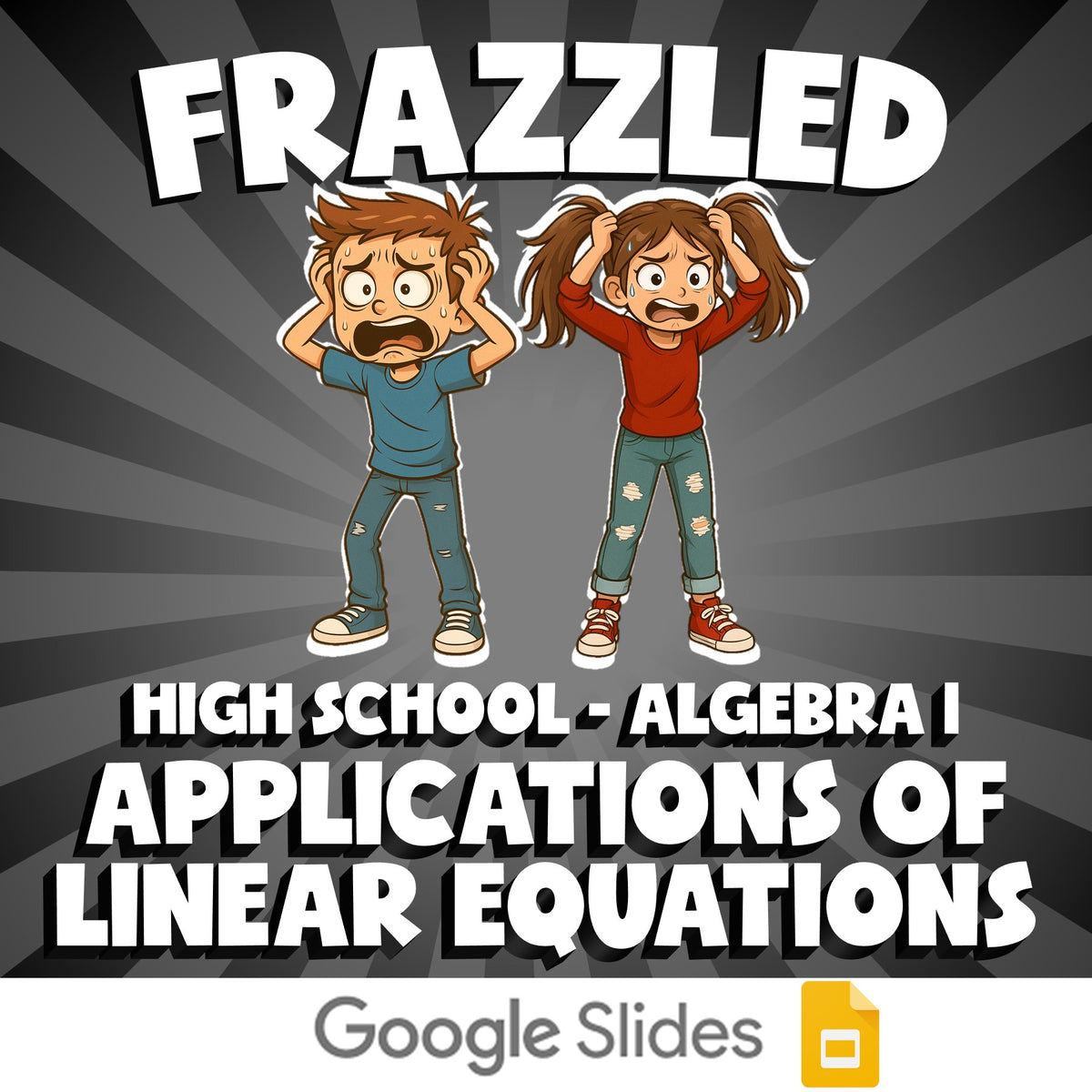 Applications of Linear Equations FRAZZLED Math Game - No Prep Algebra 1 Review