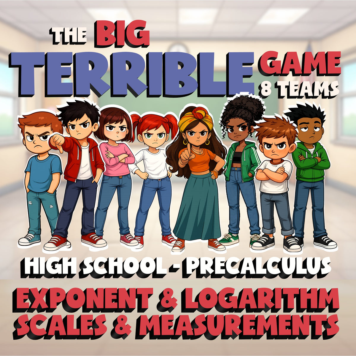 Exponent & Logarithm Scales & Measurements BIG TERRIBLE GAME - PreCalculus Math