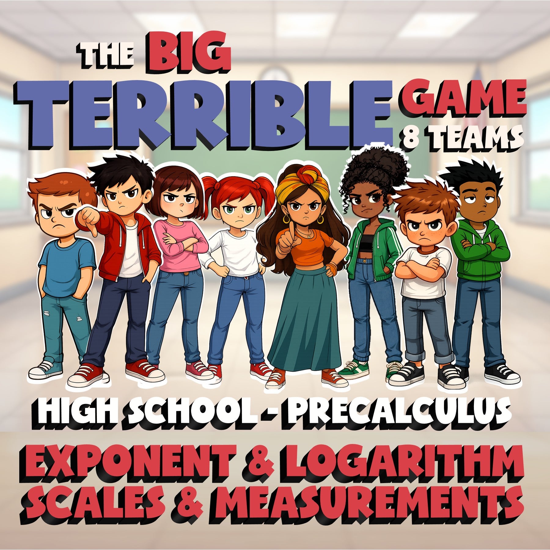 Exponent & Logarithm Scales & Measurements BIG TERRIBLE GAME - PreCalculus Math