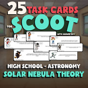 Solar Nebula Theory SCOOT TASK CARDS Science Game - No Prep Astronomy Review