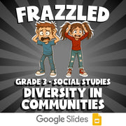 Diversity in Communities FRAZZLED Socials Game - No Prep Grade 3 Review Activity