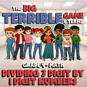 Dividing 3 Digit by 1 Digit Numbers BIG TERRIBLE GAME - Grade 4 Math Review