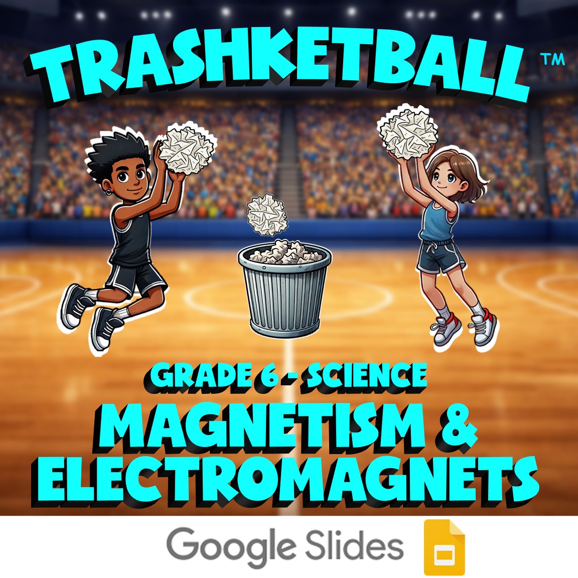 Magnetism & Electromagnets TRASHKETBALL Science Game - No Prep Grade 6 Review