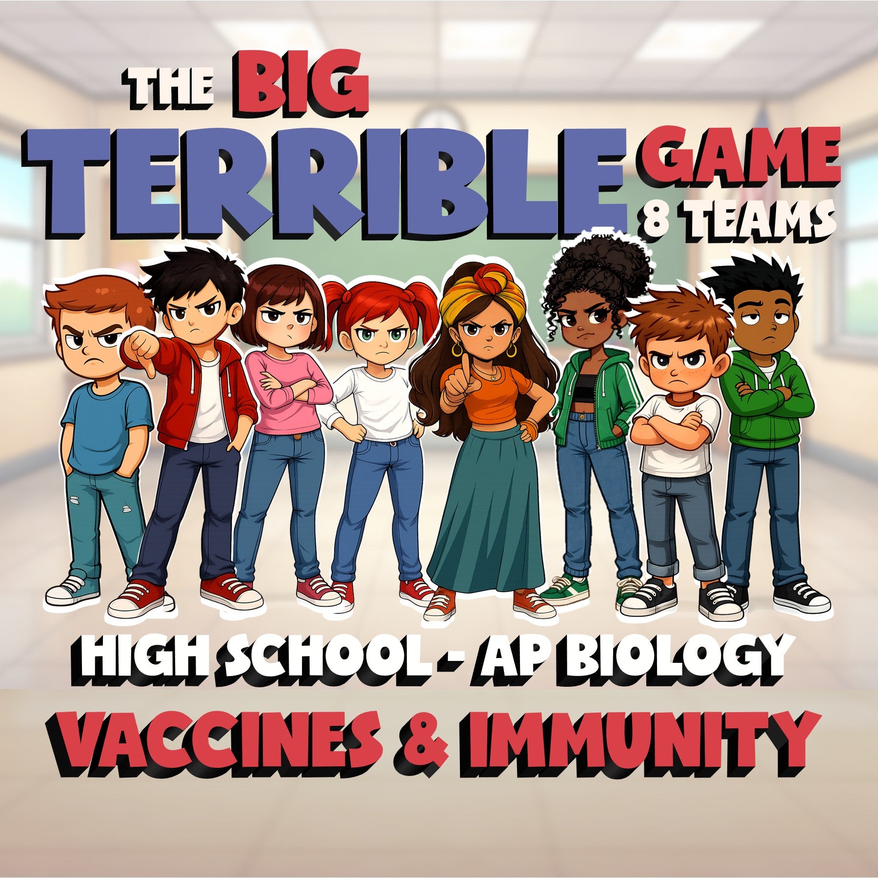 Vaccines & Immunity BIG TERRIBLE GAME - No Prep AP Biology Science Review