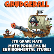 Math Problems in Environmental Studies GRUDGEBALL Math Game - No Prep Grade 7
