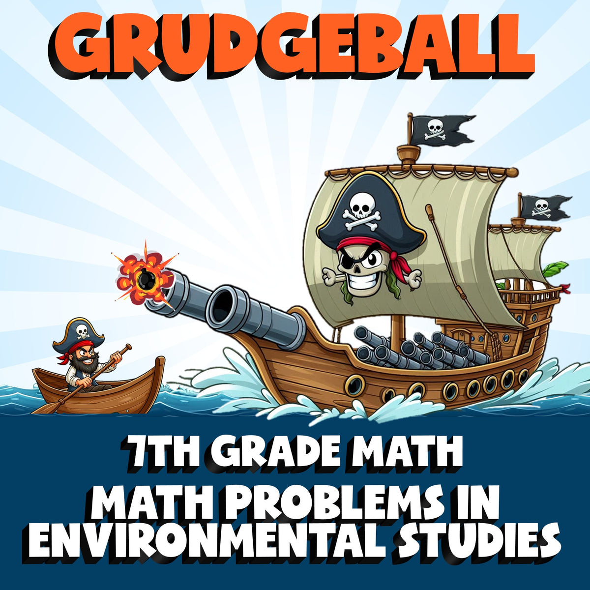 Math Problems in Environmental Studies GRUDGEBALL Math Game - No Prep Grade 7