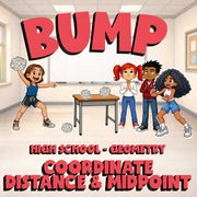 Coordinate Distance & Midpoint BUMP Math Game - No Prep Geometry Review Activity
