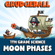 Moon Phases GRUDGEBALL Science Game - No Prep Grade 7 Review Activity