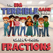 Fractions BIG TERRIBLE GAME - No Prep Grade 4 Math Review Activity
