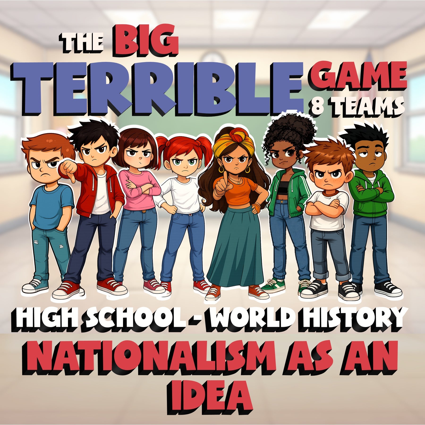 Nationalism as an Idea BIG TERRIBLE GAME - No Prep World History Review Activity