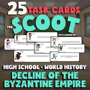 Decline of the Byzantine Empire SCOOT TASK CARDS Game - No Prep World History