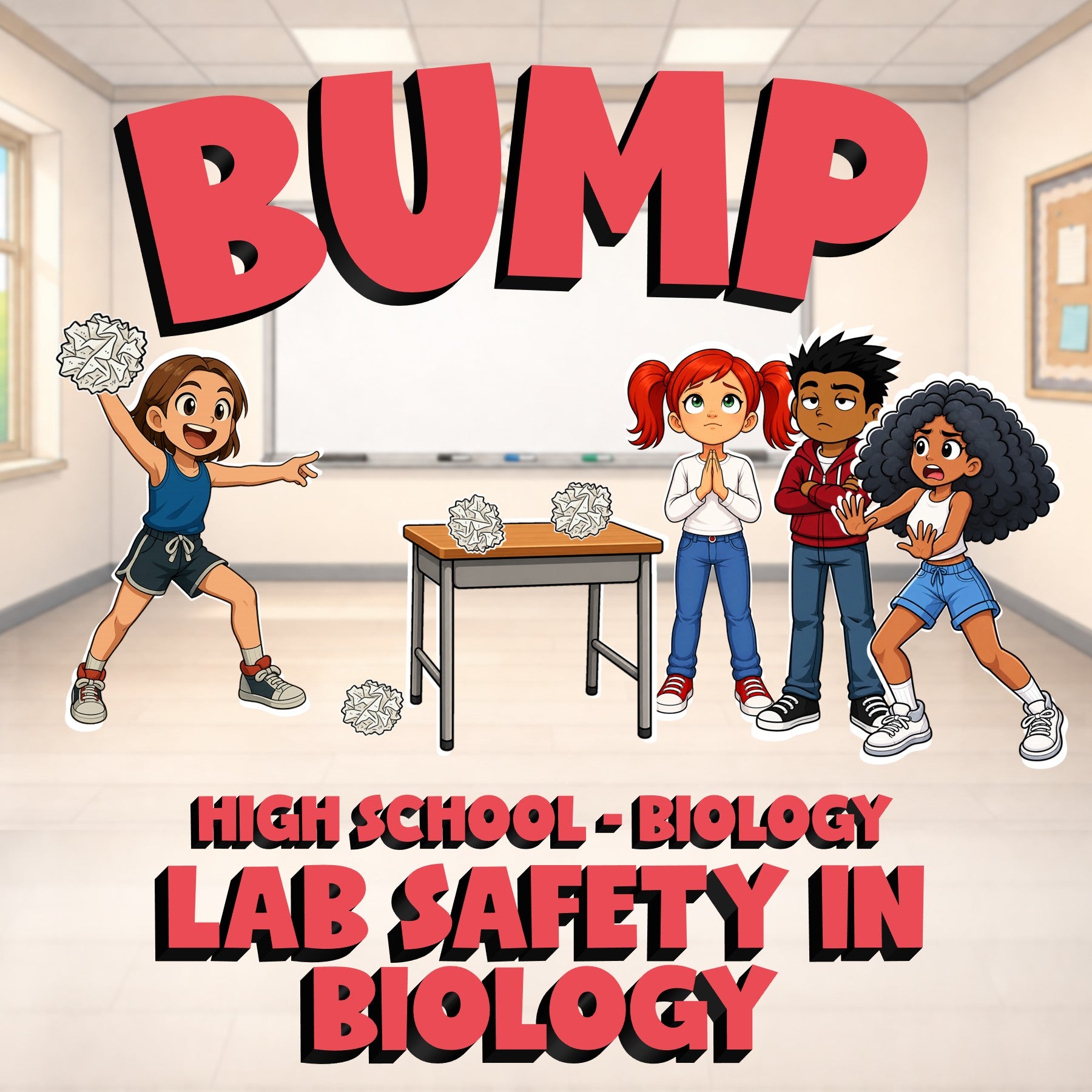 Lab Safety in Biology BUMP Science Game - No Prep Biology Review Activity