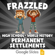 Permanent Settlements FRAZZLED Game - No Prep World History Review Activity