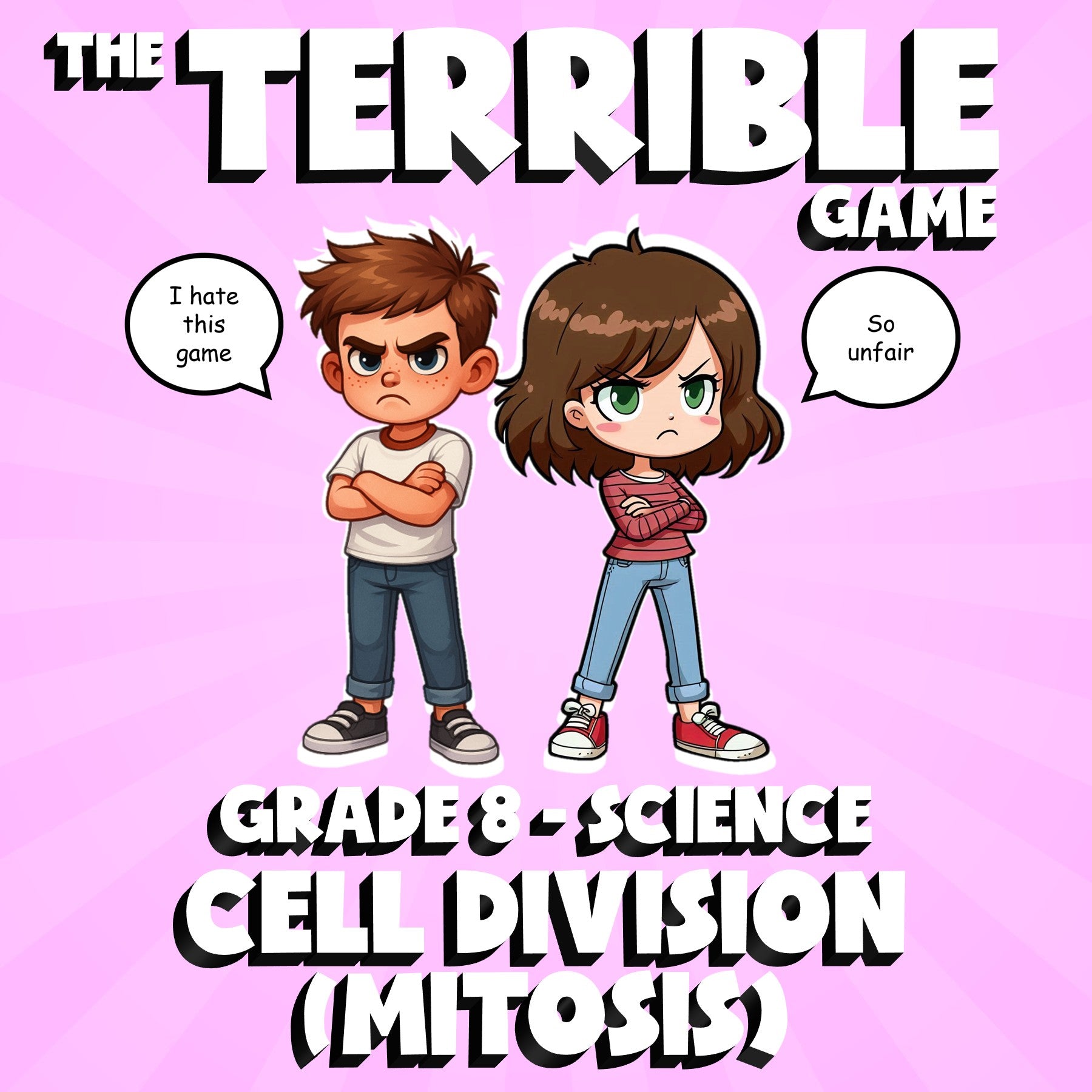 Cell Division (Mitosis) THE TERRIBLE GAME - No Prep Grade 8 Science Review