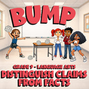 Distinguish Claims from Facts BUMP ELA Game - No Prep Grade 9 Review Activity
