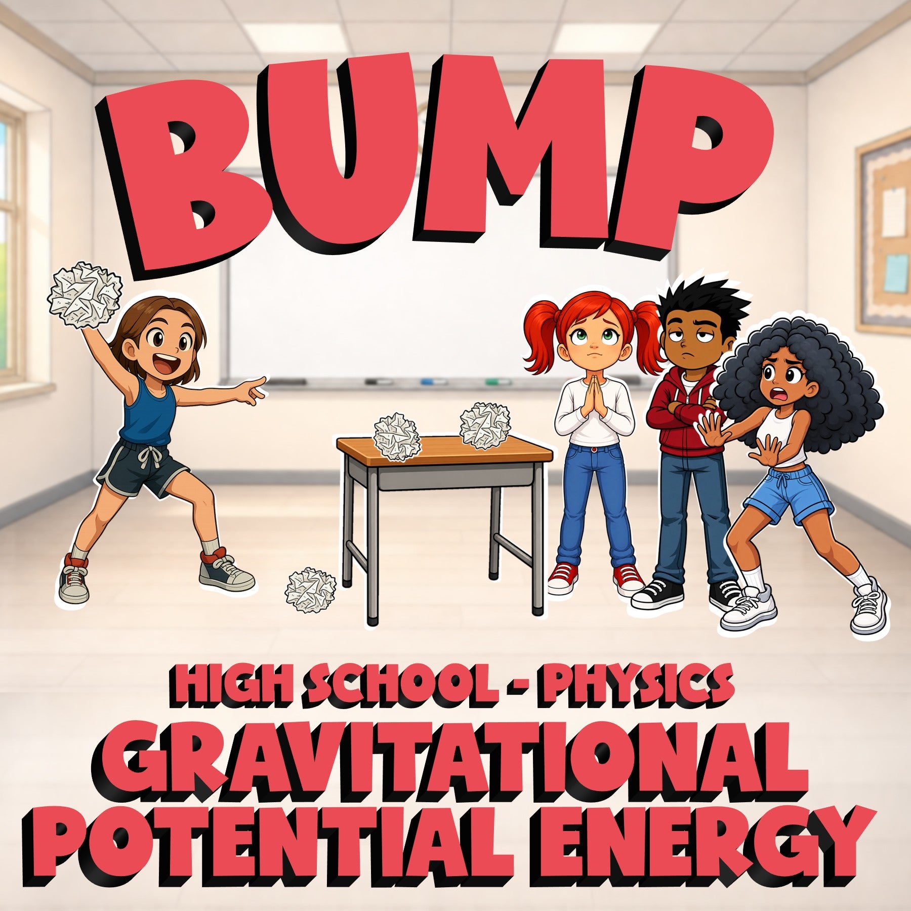 Gravitational Potential Energy BUMP Science Game - No Prep Physics Review